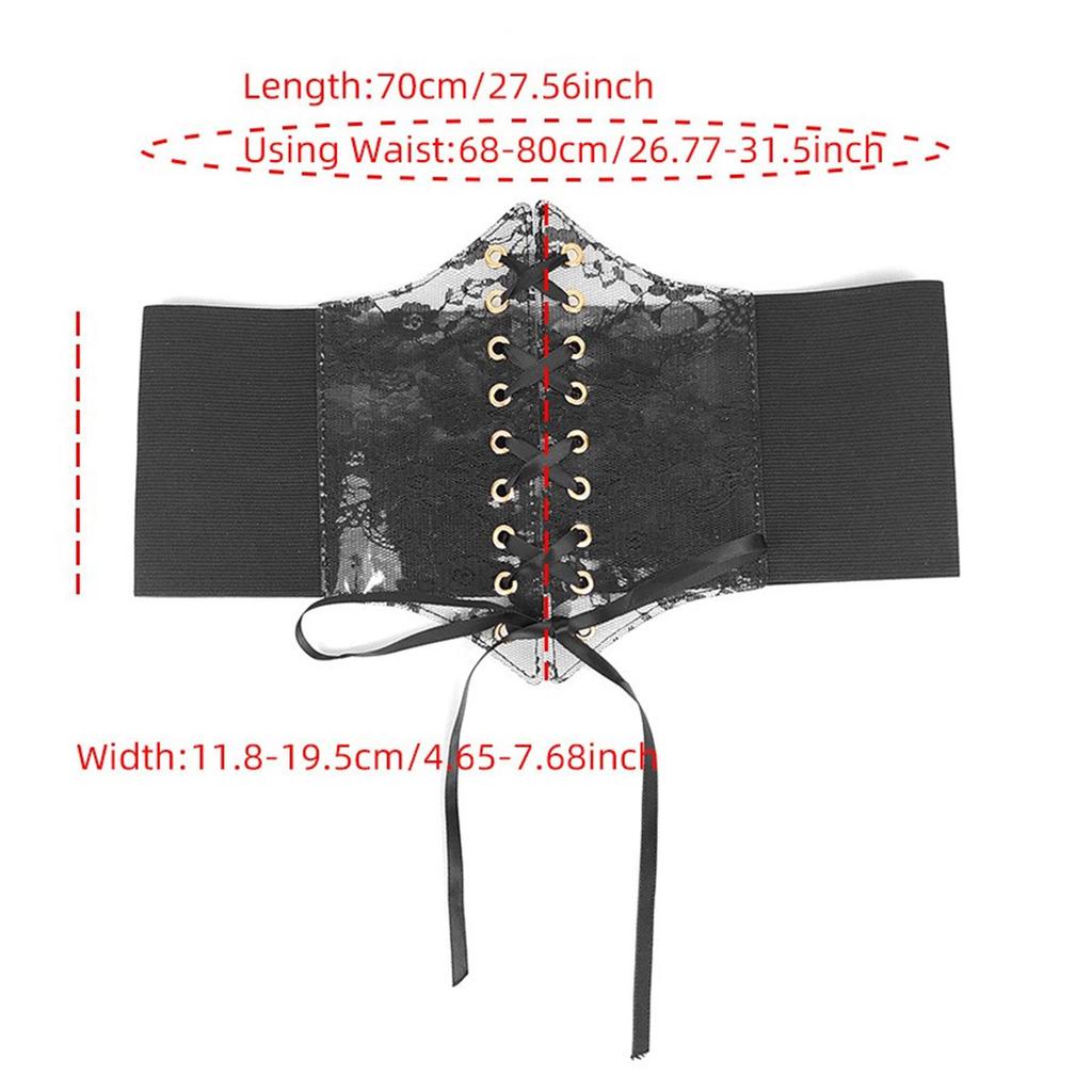 Corset Belt Waistband for Women Elastic Costume Waist Belt Sexy Lace Up Women Underbust Lace Up Tops