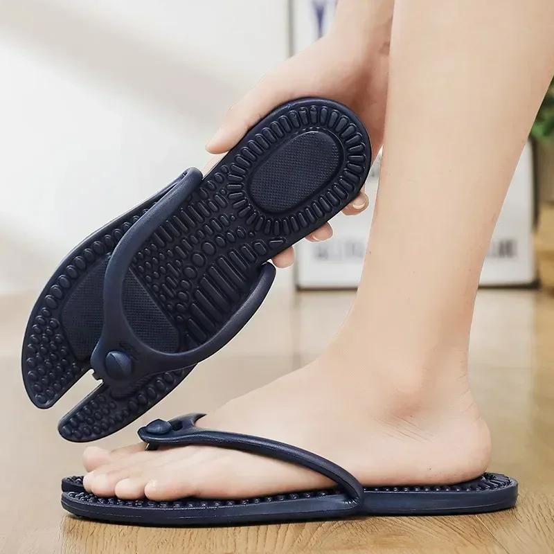 Fashion 2025 Hot Sell New Uxst Men's Platform Flip Flops Bathroom Home Women Hotel Slippers Outdoor Travel Folding Slippers Non-slip