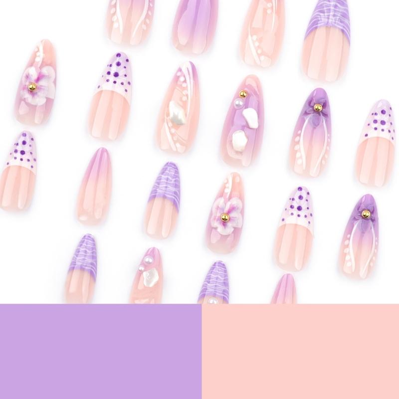 Aufdrücknagel, Falschnagel Klebt auf Nagel Falscher Nagel Acrylnagel Künstlicher Falschnagel für DIY Nagelkunstdesigns