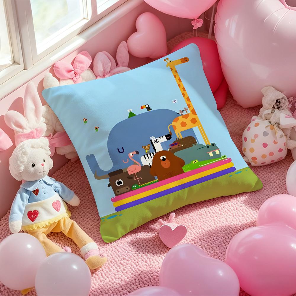 Anime H-Hey Duggee Cushion Cover Pattern Printed Pillowcase for Living Room Sofa Cushion Cover & Bedroom Decor