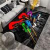 Colorful Electric Guitar Carpet Suitable As a Non-slip Mat for the Living Room or Bedroom Sofa