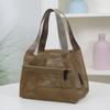 Mesh Lunch Tote Bag Breathable Lightweight Mesh Handbag with Zipper Casual Cooler Bag for Work Picnic & Beach Use
