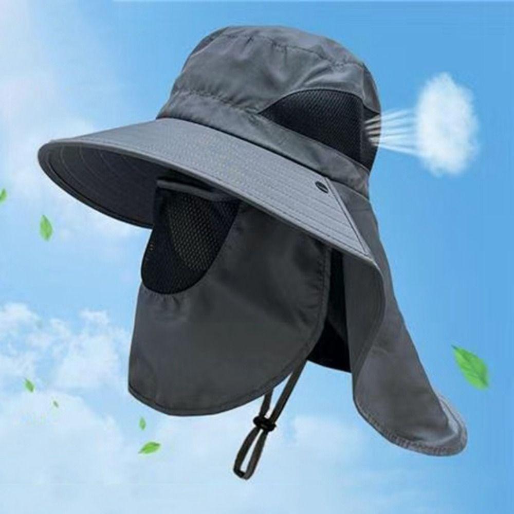 Caps Mask Set Bucket Hat Sunscreen Sun Hat Fishing Caps Fisherman Hat  Climbing