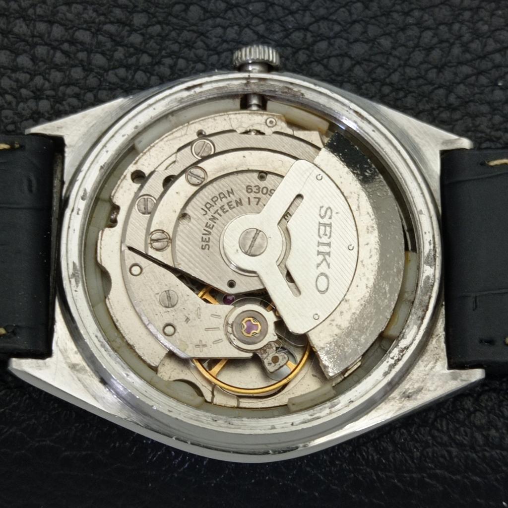 JAPAN 6309A VINTAGE SEIKO 5 AUTOMATIC MENS BLACK COLOR DIAL WATCH A701289-5 R206a-a701289