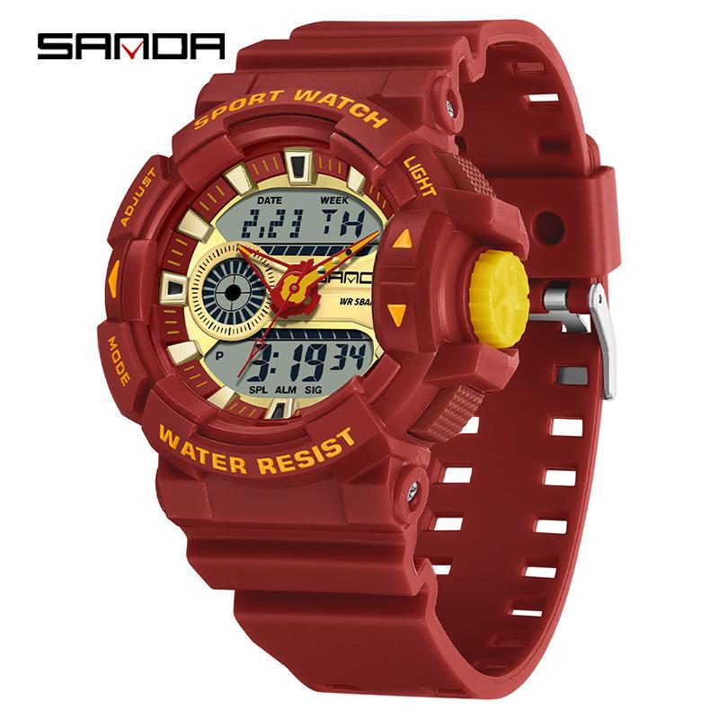 Sanda Unisex Luminous Sports Watch: Trendy, Waterproof, and Ideal for High School Students