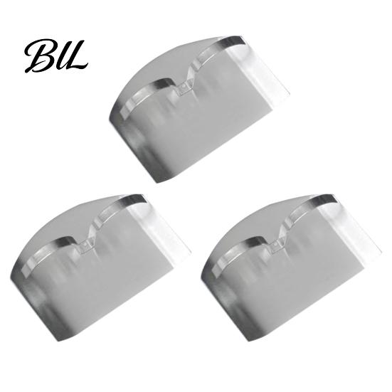 Anti-cut Finger Shield 3Pcs Stainless Steel Guard Adjustable Protector for Cutting Burr-free Vegetables Meat And Fruits Ergonomic Anti-Cut Design A 3pcs