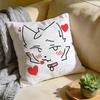 Cushion Cover  Washed Linen  Soft Breathable Decorative Case For Sofa Home BBoykisser Silly Cat Cute Pillow Cover