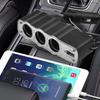 Car Charger Extender 3 Way Triple Car Cigarette Lighter Splitter Car Power DC Outlet Adapter USB Charging Ports Adapter Splitter
