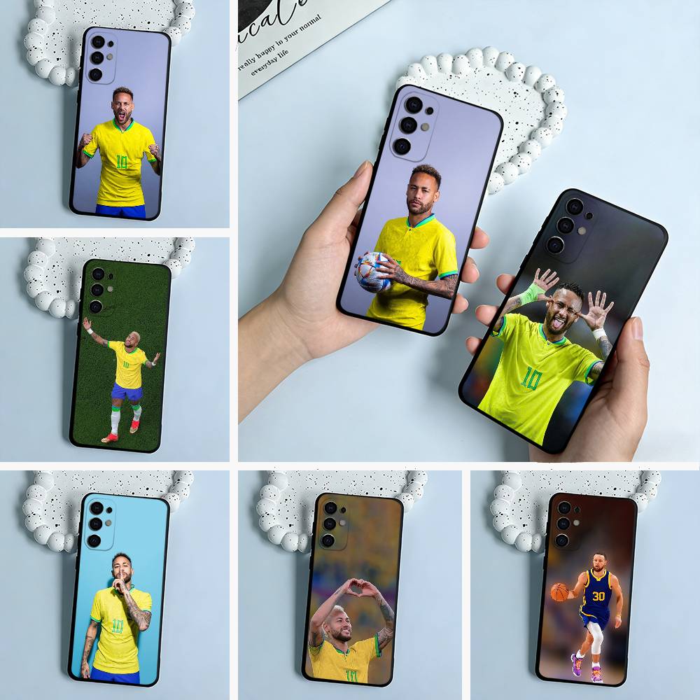N-10-Neymar Black Soft Silicone Phone Case for Samsung S25, S24, S21, S22, S23, S30, Ultra, S20, Plus, FE, Lite