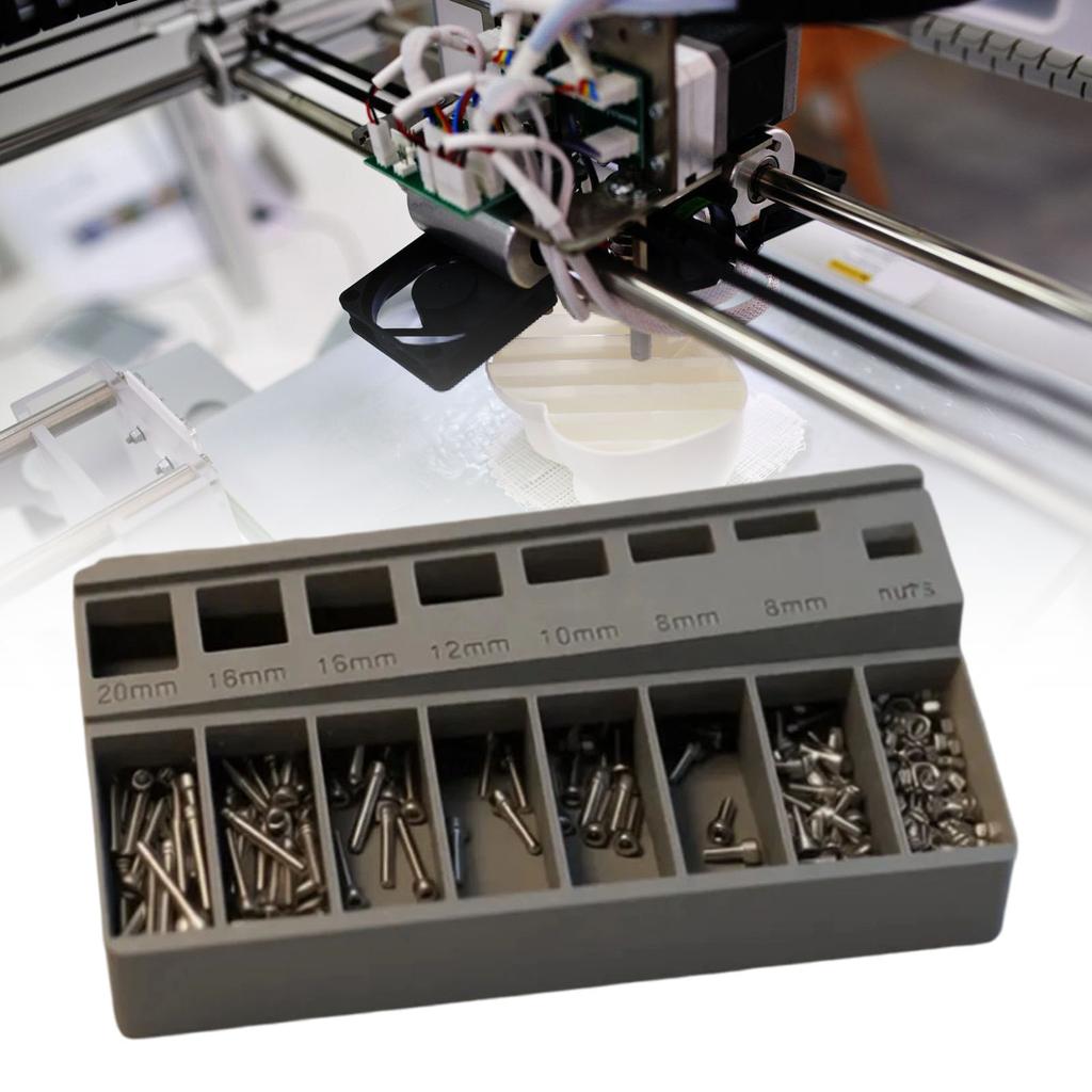 Compact Lightweight Screw Sorting Tray with Dimensions 17.5cm x 7.5cm x 6cm and Weight 135g for Portable Use