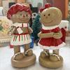 New Christmas Decoration Resin Statue Ornament Gingerbread Man Girl Home Tabletop Party Decoration Ornament