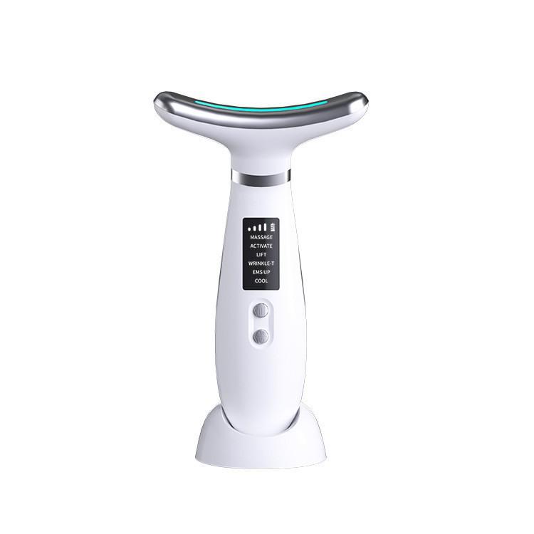 Ice Compress Neck & Facial Vibration Massager - Multi-Function Beauty Wrinkle Device