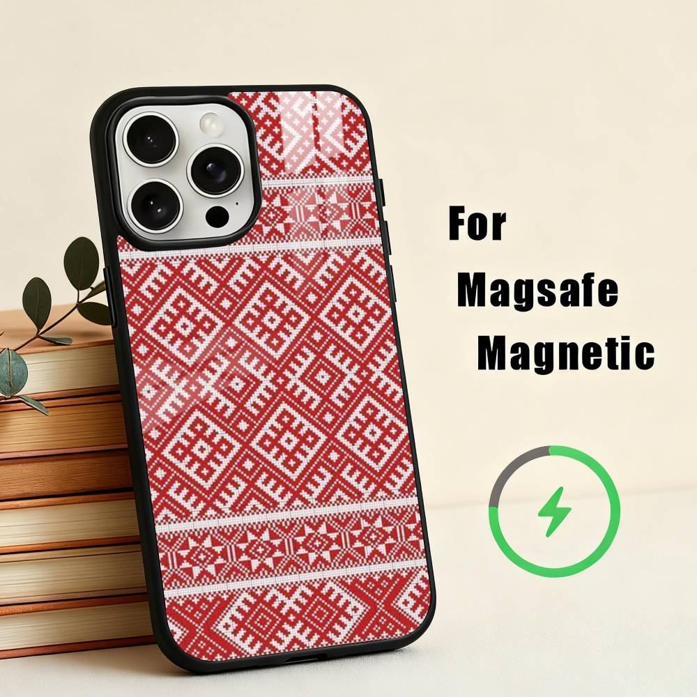 G-Ukraine O-Ornament Pattern Phone Case For iPhone17,16,15,14,13,12,11 Plus,Pro Max Magnetic For Magsafe Wireless Charging