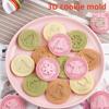 9 Pieces 3D DIY Cookie Press Bake Embossing Round Moulds | Cookie Cutters Biscuit Mold | Party Baking Tools