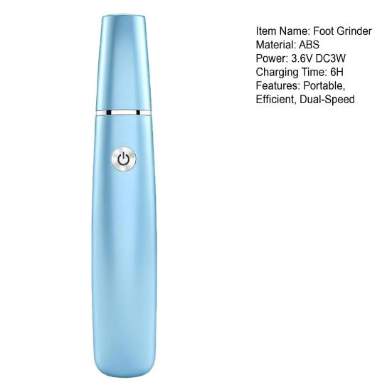 Electric Callus Remover 2-Speed Foot File for Dead Skin Hard & Cracked Heels Portable Pedicure Tool with 360 Degrees Roller Heads