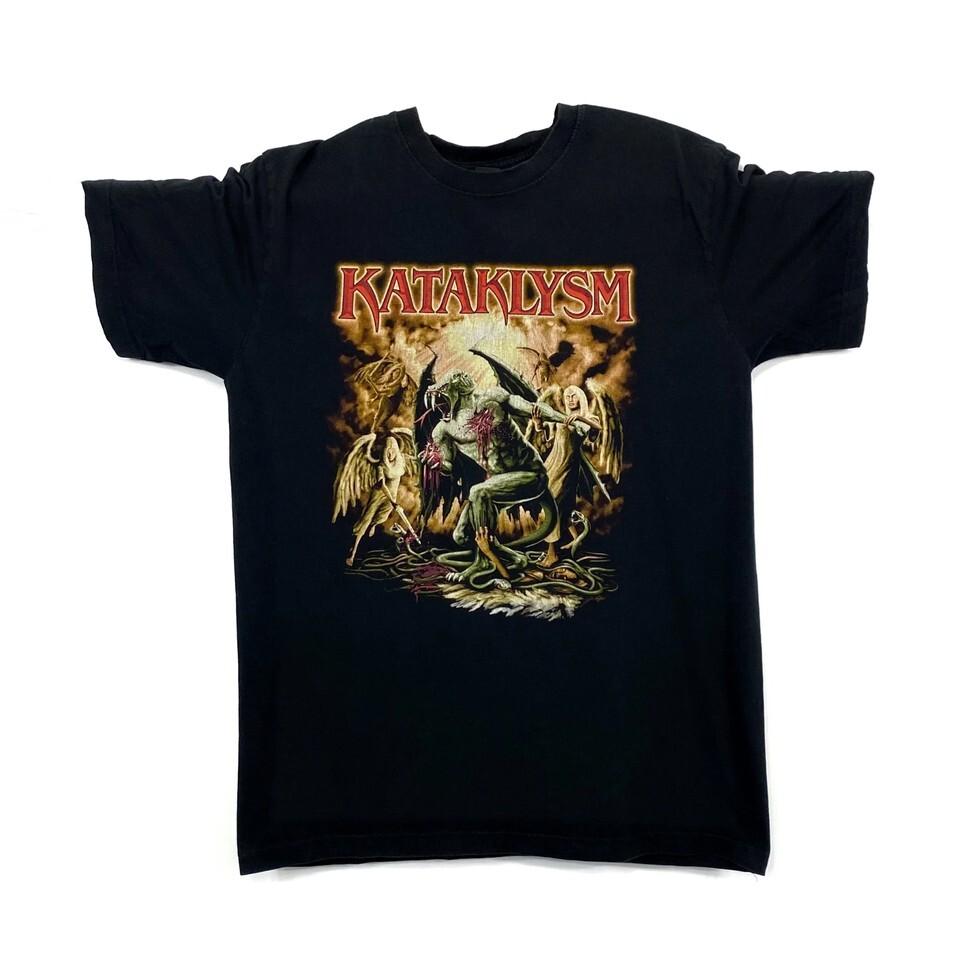 Vtg Kataklysm Band Short Sleeve Black Cotton T Shirt For Men All Size KN103 M