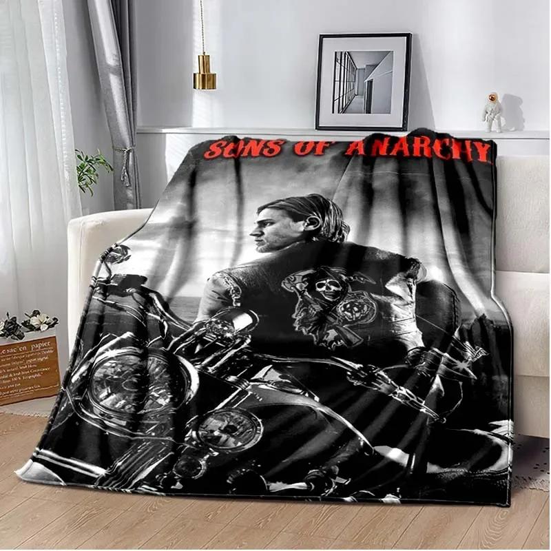 Jax Teller SONS OF ANARCHY Charlie Hunnam Throw Blanket Shawl Cloak Bedroom Living Room Sofa Couverture Chaude Manta Caliente