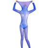 Sexy Women Cosplay Maid Tights 5D Oil Glossy Elastic Bodysuit Sheer See Through One-Piece Thong Nine Sleeve High Neck Leotard
