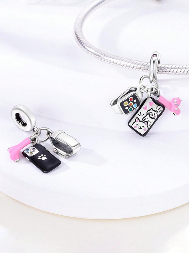 Charms Plata Colorful Skateboard Shoes Beads Copper Plated Fit Charms Copperoriginal Bracelet For Jewelry Making Diy Charm