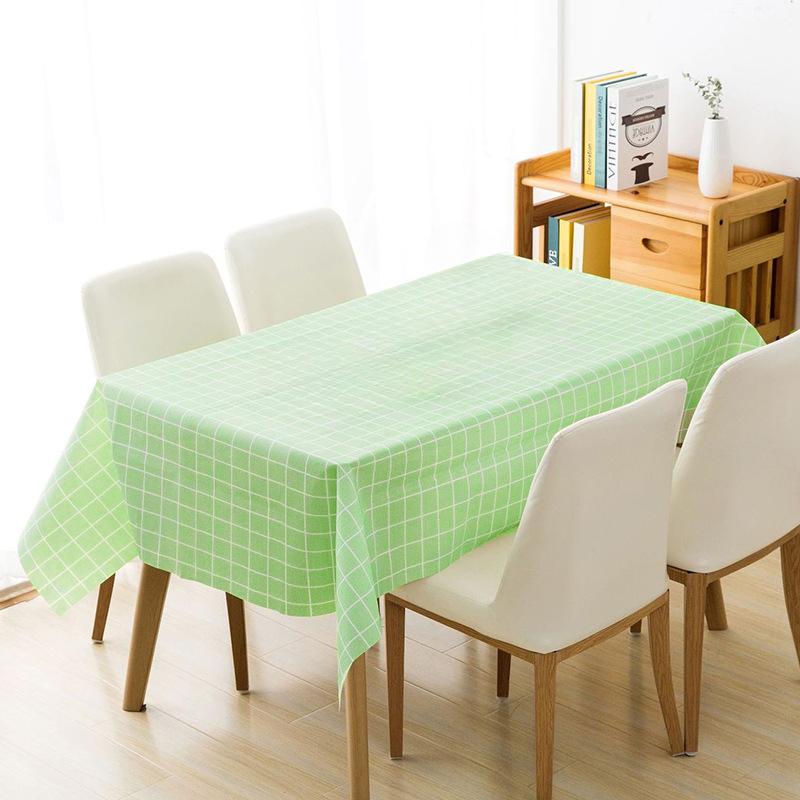 Non Washable Waterproof Oil Resistant and Heat-resistant Tablecloth with Grid Pattern Disposable Tablecloth PEVA Decoration