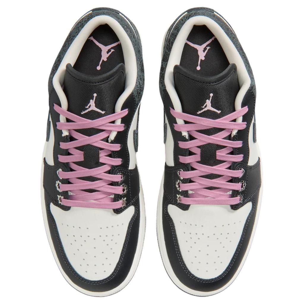 Jordan Air  1 SE Iced Carmine Comfortable Fit Low Top Retro Basketball Shoes Unisex sneakers Carbon-Black II0595-001