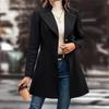 2025 New Women's Winter Lapel Slim Woolen Solid Color Fashion Coat for Europe and America