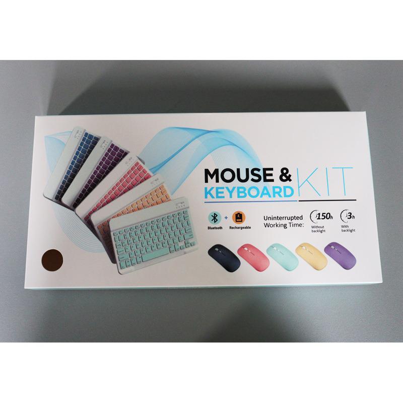 Wireless Rechargeable Mouse & Keyboard Combo for iPad, Tablet, Phone, Laptop