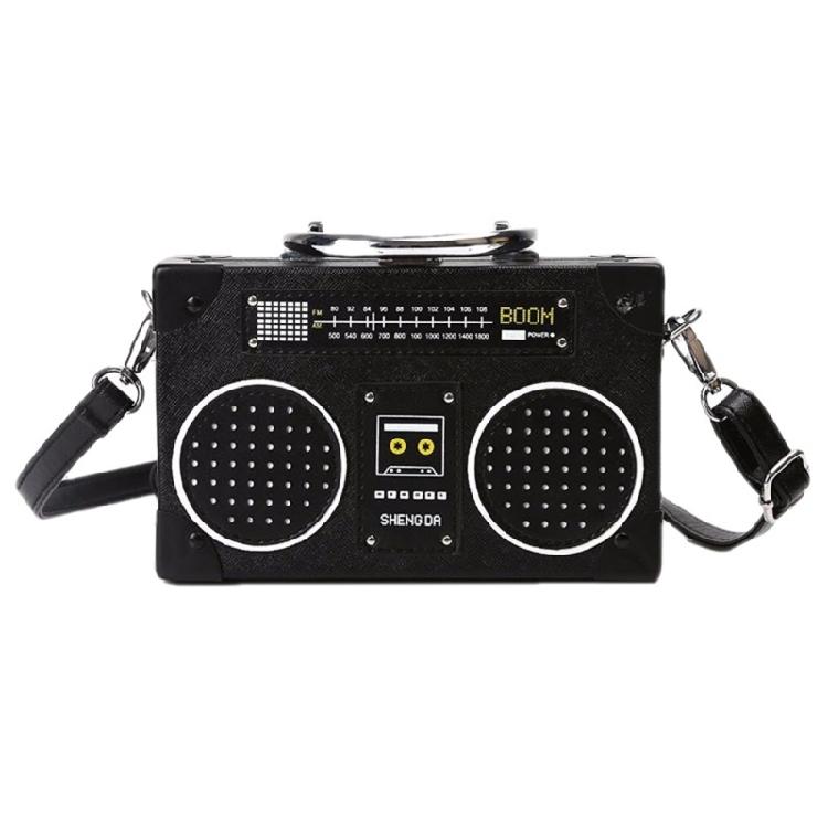 

Radio Shaped Crossbody Bag for Women Shoulder Bag Handbag Evening Clutches Purse чорний