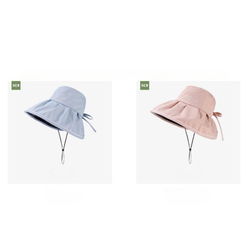 Casual Breathable Sun Protection Uv Protection Sunshade Hat Sunscreen Visors Folding Sunshade Travel Caps Embroidery Cap Panama Hat Fisherman Cap