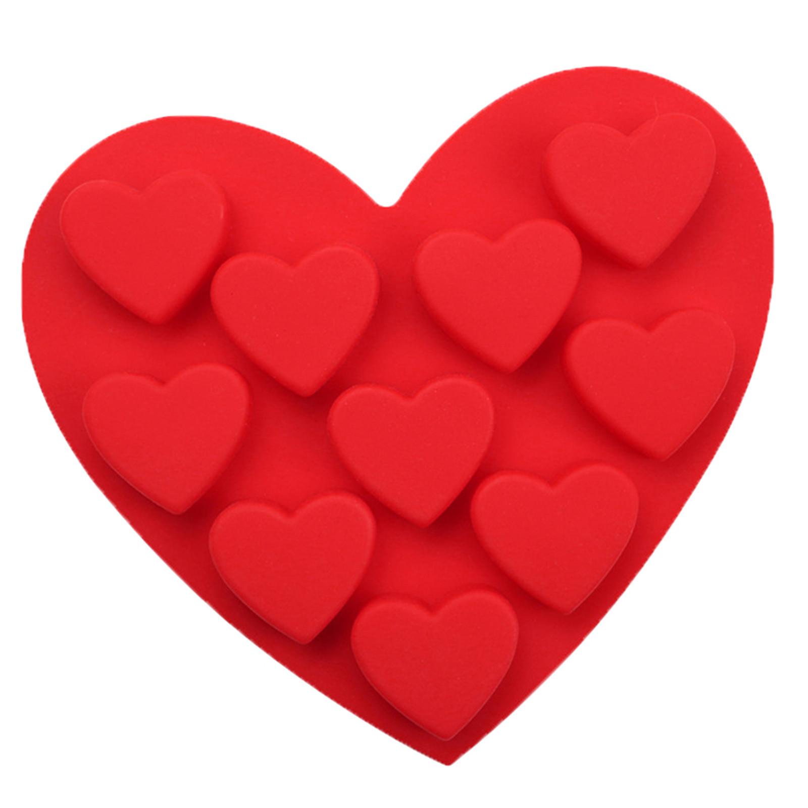 

(SU)Конфета шоколада силикона в форме сердца, противни для выпечки 10-полостей DIY