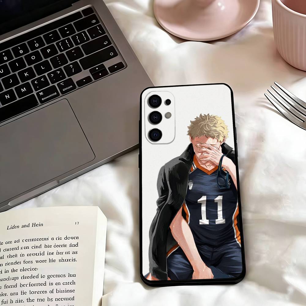 Haikyuu-u Tsukishima Phone Case Black Silicone Soft For Samsung S25,S24,S21,S22,S23,S30,Ultra,S20,Plus,Fe,Lite