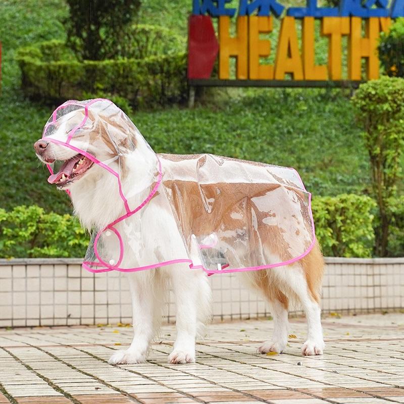 Dog Raincoat Transparent Dog Clothes Hooded Waterproof Rain Jacket for Small Medium Large Dogs Pet Outdoor Walking Pet Supplies