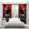 Set Of 2 Gothic Night Curtains Thermal Privacy Bedroom Living Room Home Decor Curtain Sheer With Rod Pocket Polyester Ideal For Great