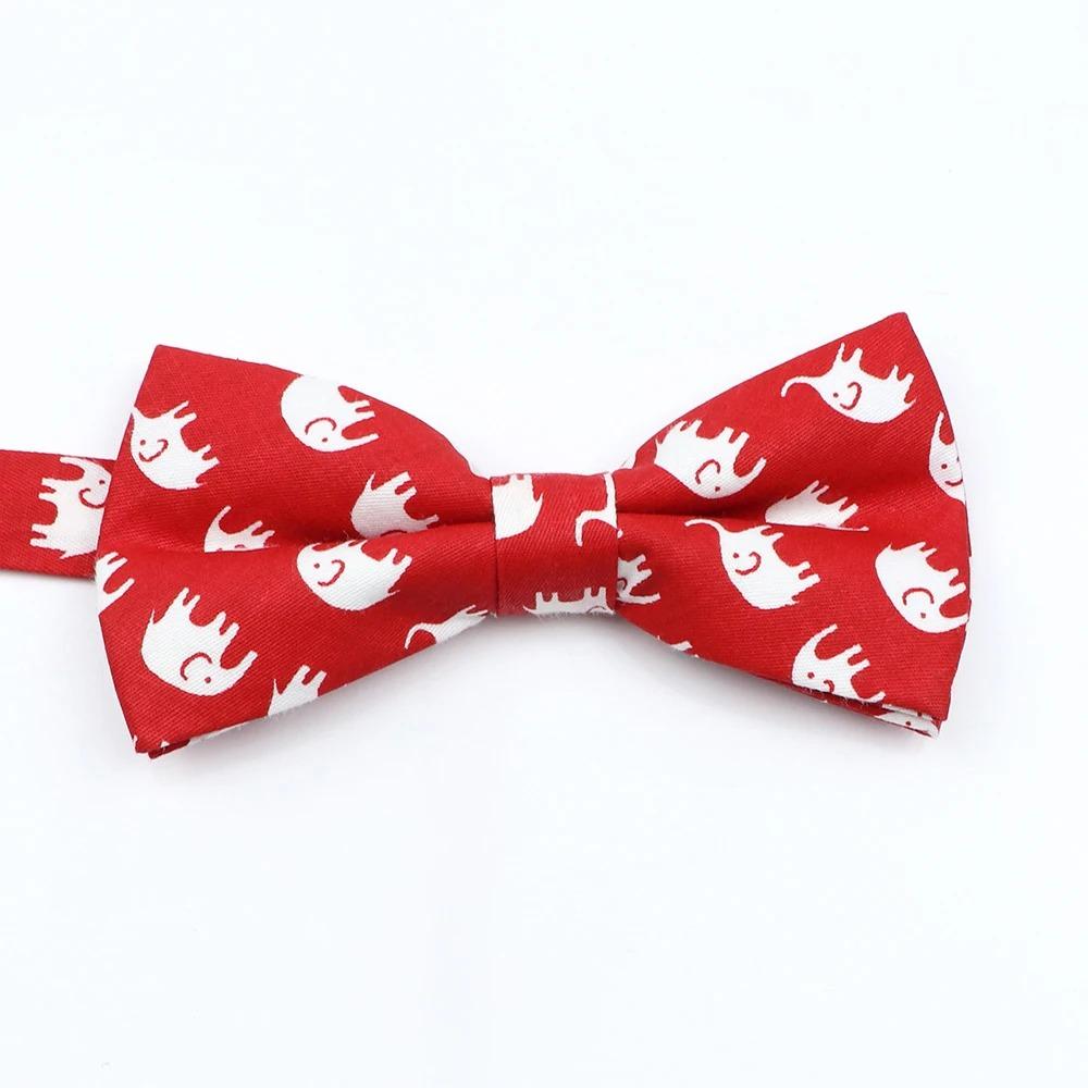 Floral Cotton Bowtie Elephants Whales Flower Pattern Parent Children Family Set Colorful Butterfly Wedding Party Accessory Gifts