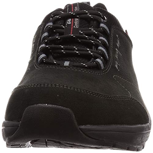 Moonstar SPLT M196 Men's Waterproof Walking Sneakers for All Weather Conditions, Wide Width, Size 27.0 cm, 4E, Black