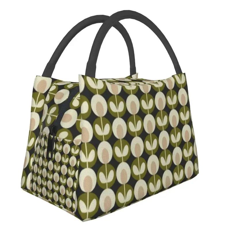 Orla Kiely Cat Insulated Lunch Tote Bag for Women Scandinavian Portable Cooler Thermal Food Lunch Box Office