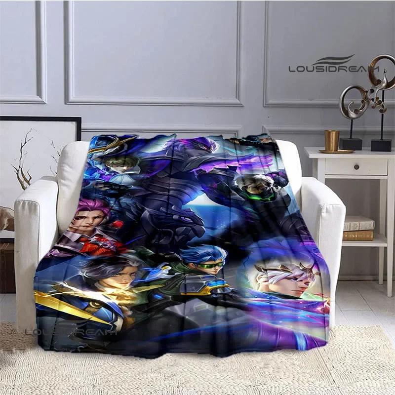 Mobile Legends Bang Bang Cartoon Printed Blankets Fashion Warm Flange Blanket Home Travel Blanket Bed Linings Birthday Gift