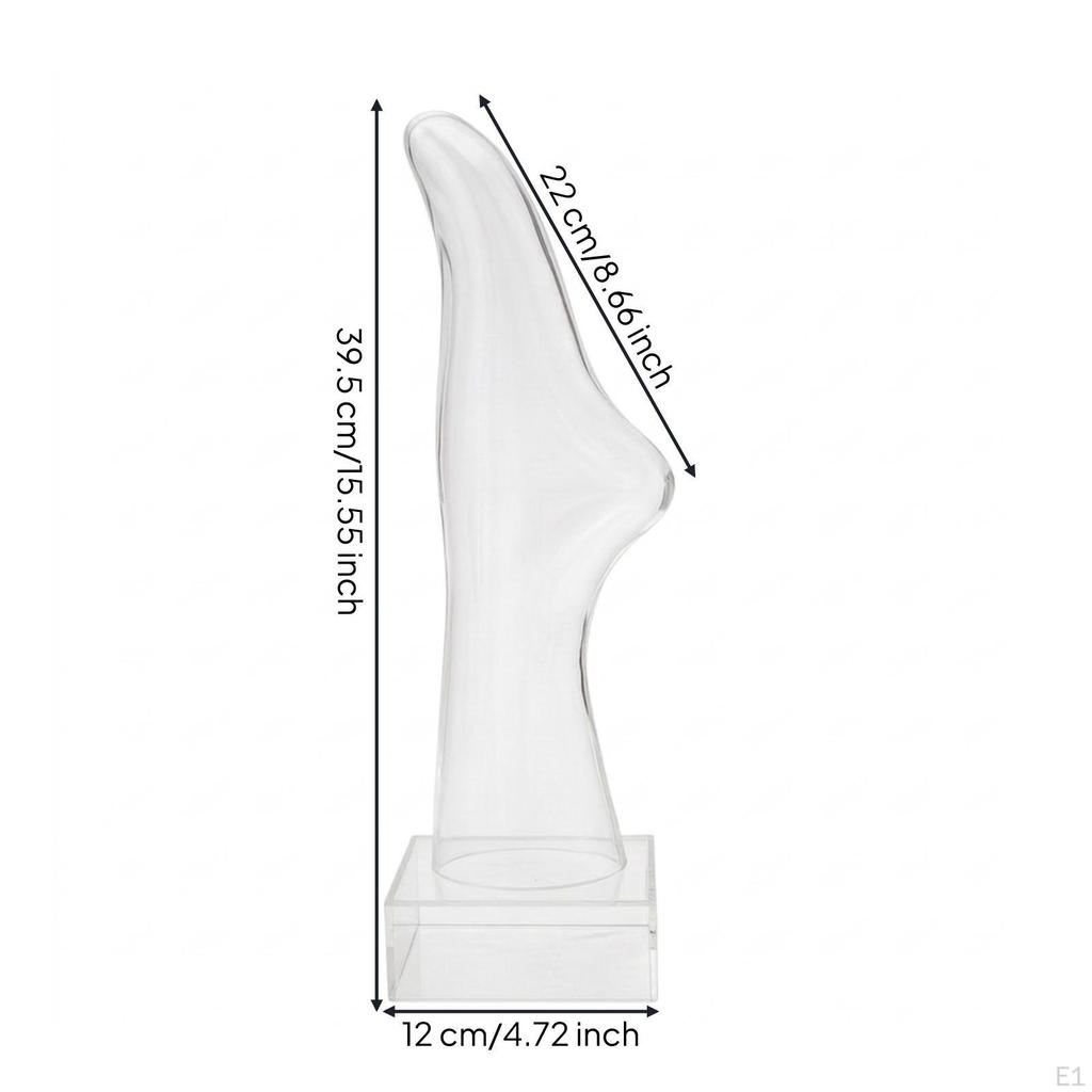 Acrylic Foot Display Clear Model Glossy for Boutiques, Retailers