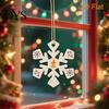 Decorative Hanging Props 10Pcs 2D Wooden Christmas Ornaments, Blank DIY Craft Tags, Wood Slices for Painting Tree Decorations, Unfinished Xmas Holiday