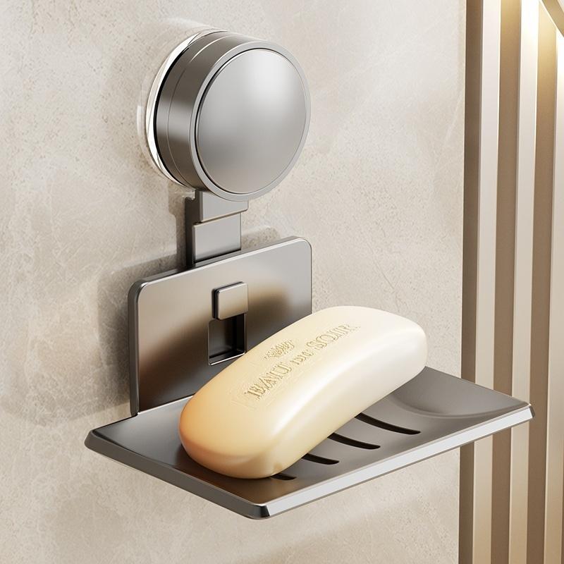 No Need To Drill Suction Cup Bathroom Drain Soap Storage Holder Soap Dish Storage Rack Bathroom Accessories
