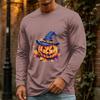T-shirt Pull Longues Manches Col Rond Décontracté pour Homme pour Fête et Vacances d'Halloween