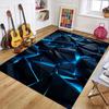 Modern Neon Geometric Print Area Rug Non Slip Durable Floor Mat for Living Room Bedroom Office Gaming Room Home Decor