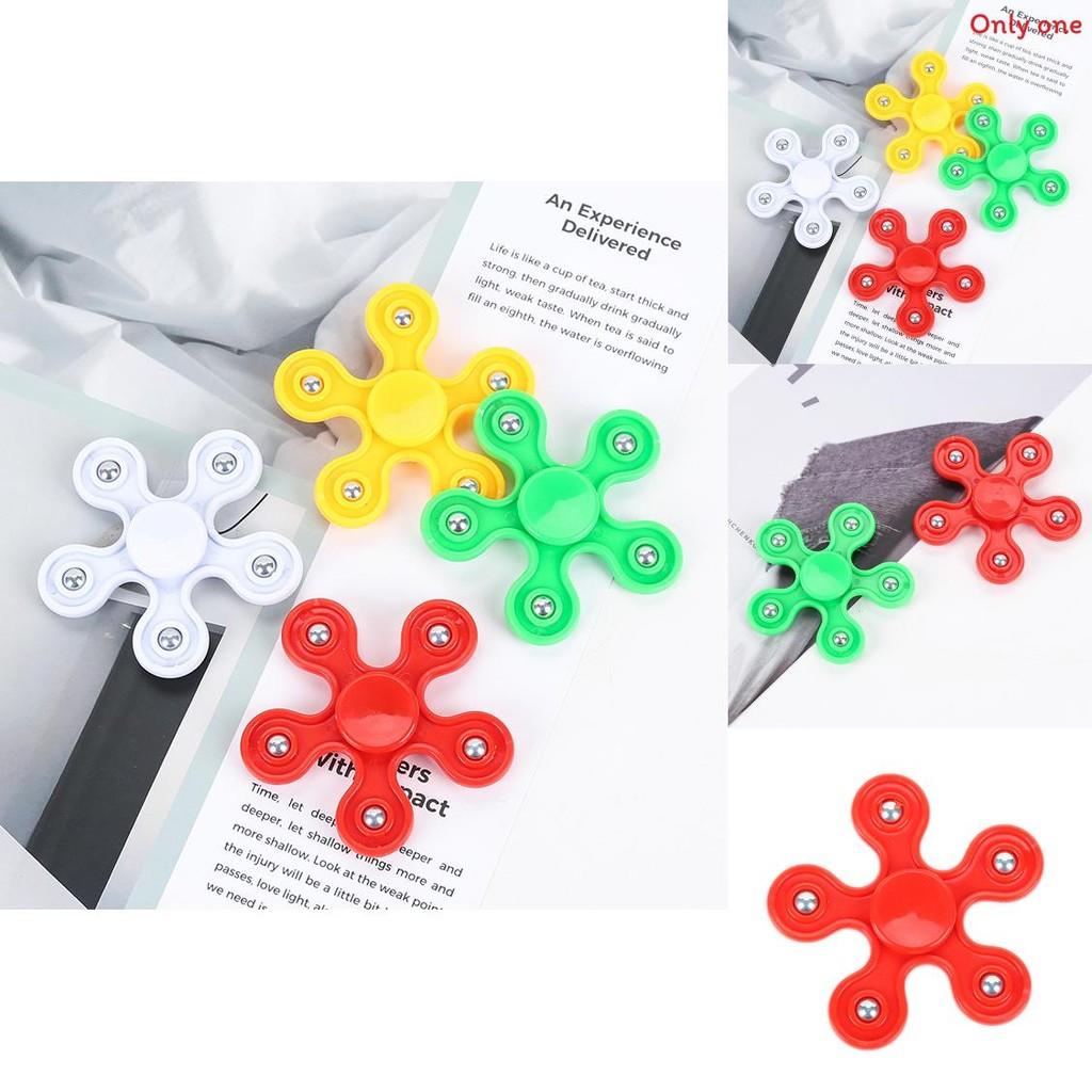 Plastic Fivestar Finger Spinner Gyroscope With Spiral Bearings For Stress Relief And Focus