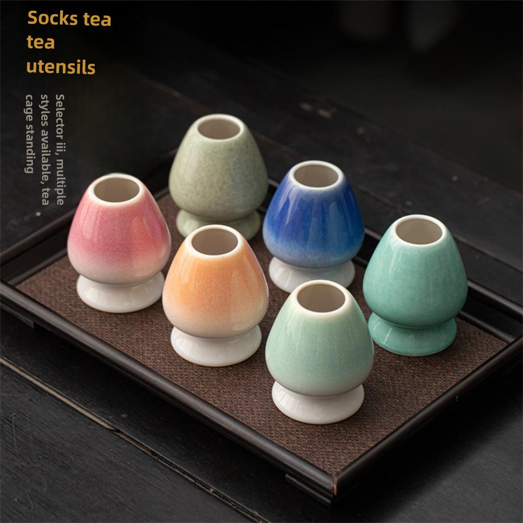 Suport neted pentru Matcha Ceramică Bambus Suport pentru Matcha Chasen pentru Accesorii Set de Ceai