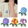 Elegant Hydrangea Enamel Flower Brooch For Women Alloy Jewelry Accessory Gift