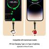 Doppel-Typ-C Einziehbares Datenkabel 120W Schnellladegerät für Apple 15/16 & Huawei