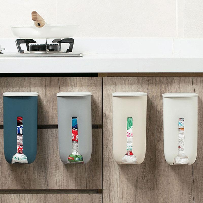 Kreatywny uchwyt na worki ścienny pudełko do przechowywania worków na śmieci w kuchni wielofunkcyjny organizer