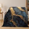 Luxuriöse Marmor Bunte Gold Schwarz Flanell Decke Weiche Warme Decke Überwurfdecke für Schlafzimmer Wohnzimmer Bett Reisen Picknick