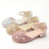 Girls' Princess Shoes Spring and Autumn New Fashionable Children's Crystal High Heels for Girls, Suitable for Performances