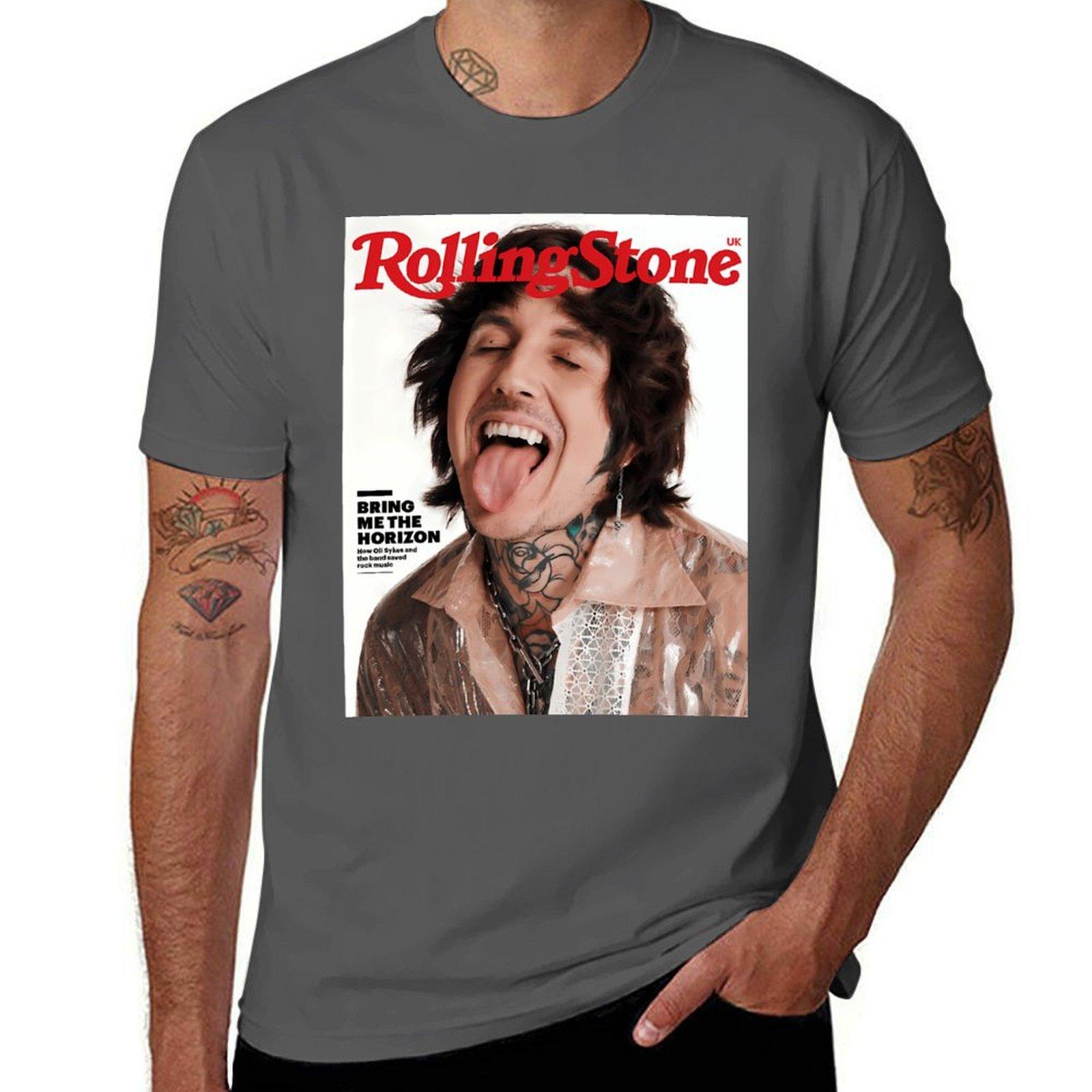 

OLIVER SYKES T-Shirt men t shirt cotton 100% t shirts for man graphic vintage t shirt for man 100 percent cotton T-Shirt 4XL